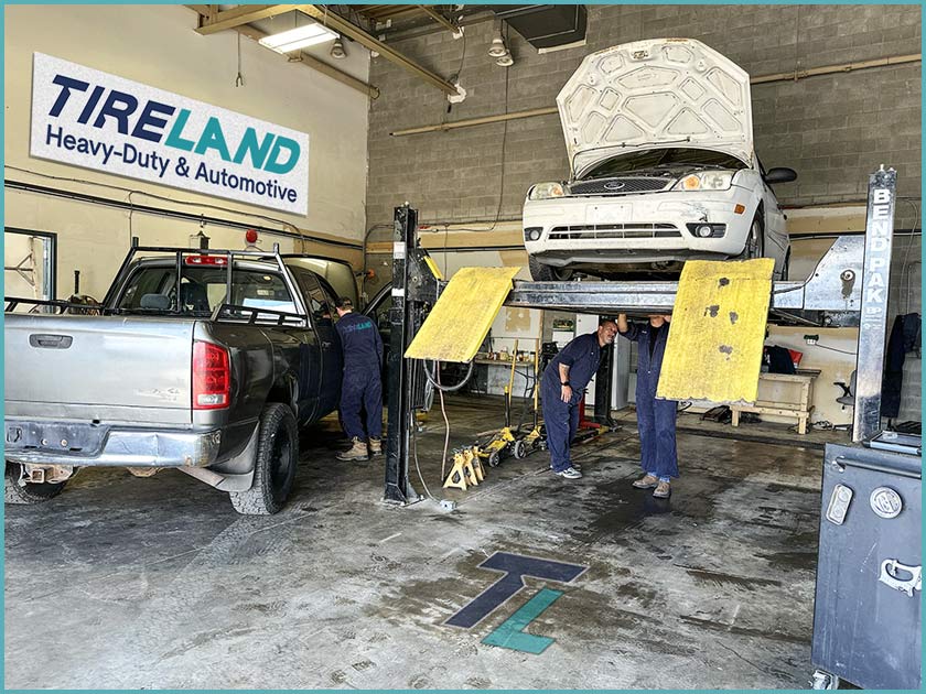 Tireland Heavy Duty staff working on a vehicle